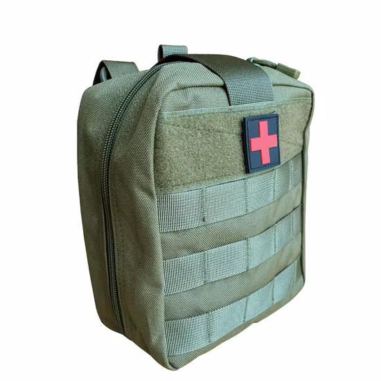 Emergency Standard Green First Aid Kit in Waist Bag